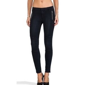 ❤J BRAND TABITHA SKINNY ZIP MOTO JEANS, 10 (30)
